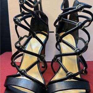 Aldo Elegant Black Strappy Heels